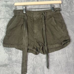 Abercrombie & Fitch Army Green Belted Soft Shorts Size 26